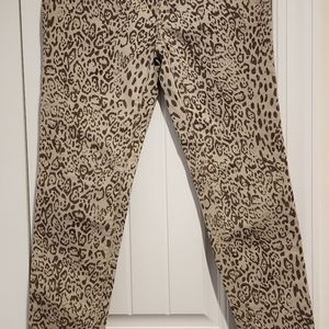 Skinny animal print pants size 0